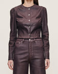 COCOA COATED SCULPTED TOP