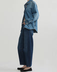 MIRO HIGH-RISE BARREL IN OXFORD BLUE