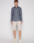 LINEN BLEND LONG SLEEVE SHIRT