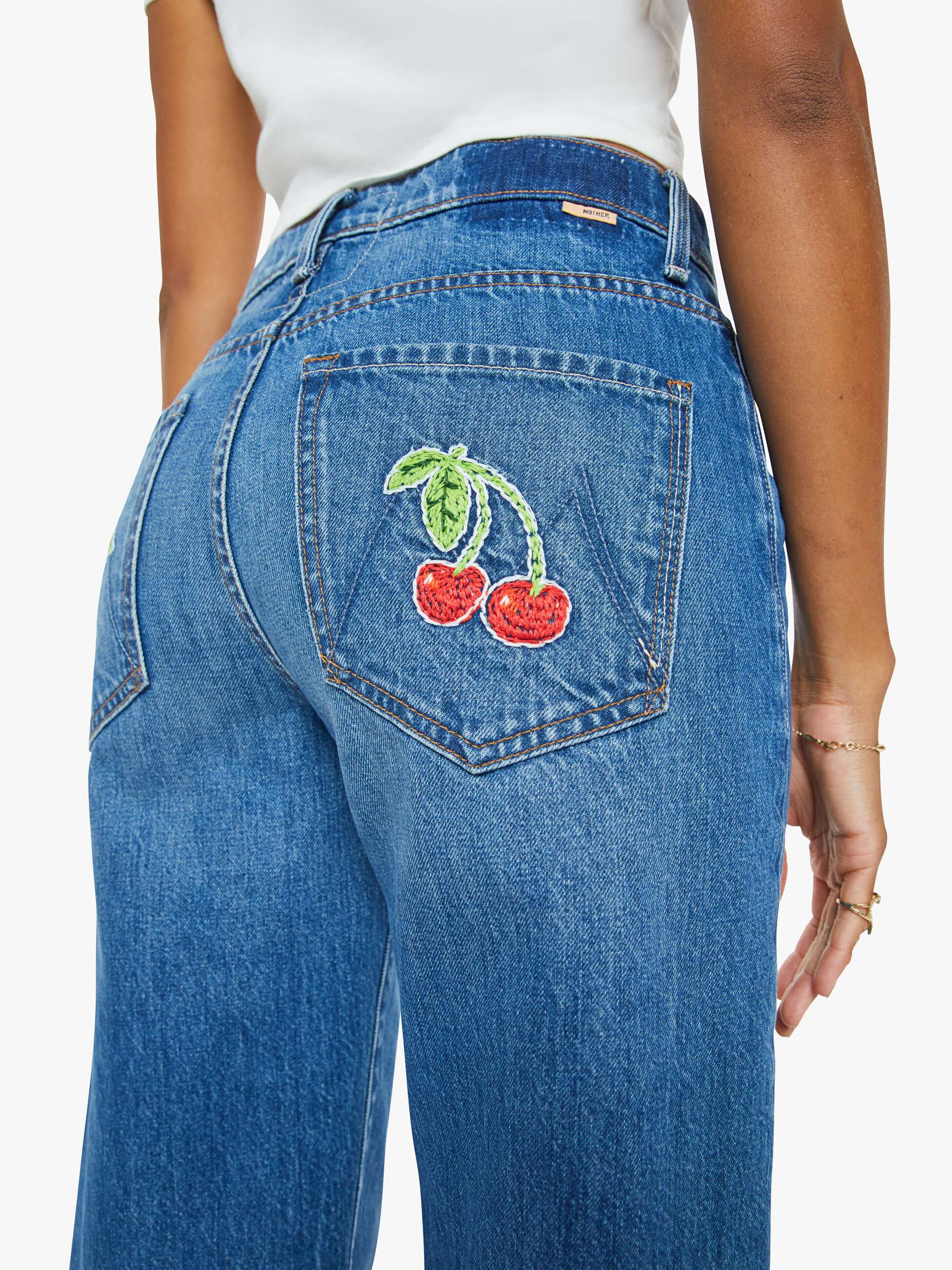 DODGER ANKLE  IN GREEN THUMB WITH CHERRIES