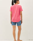 LINEN BLEND V-NECK TEE