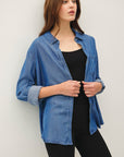 DENIM LOOK TENCEL SHIRT