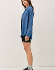 DENIM LOOK TENCEL SHIRT