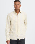 BHDARIS SLUB STRIPE LONG SLEEVE SHIRT