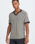 BHCARLY VERTICAL STRIPE KNIT POLO