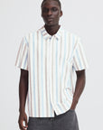 BHABAN VERTICAL STRIPE SHORT SLEEVE SHIRT