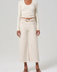 LYRA WIDE LEG CROP IN ALMONDETTE