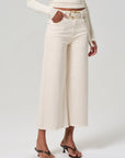 LYRA WIDE LEG CROP IN ALMONDETTE