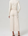 LYRA WIDE LEG CROP IN ALMONDETTE