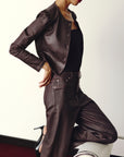 COCOA COATED SCULPTED TOP