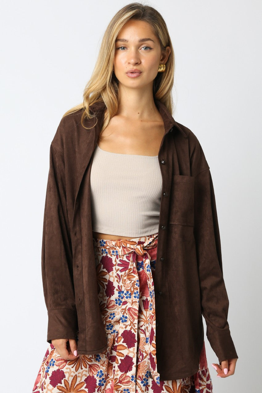 ULTRASUEDE OVERSHIRT