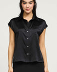 SILK CAP SLEEVE BLOUSE