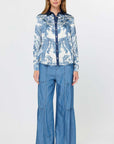 CONTRAST TRIM PAISLEY SHIRT
