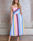 MIXED STRIPE SUNDRESS