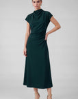 MOCK NECK DOLMAN SLEEVE DRESS