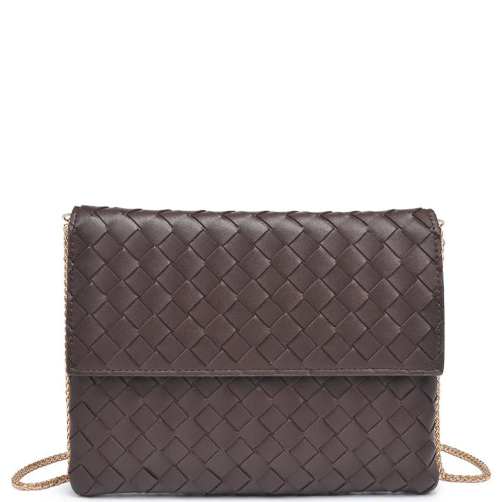 BASKETWEAVE CONVERTIBLE CLUTCH