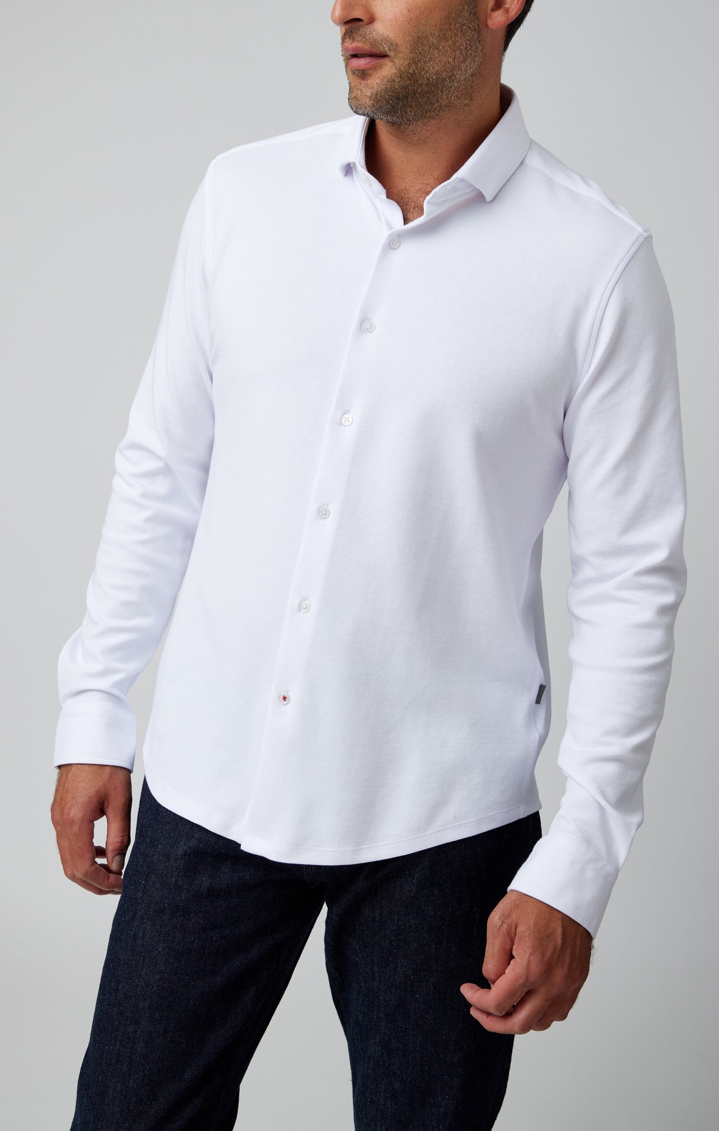 LONG SLEEVE PIQUE SHIRT