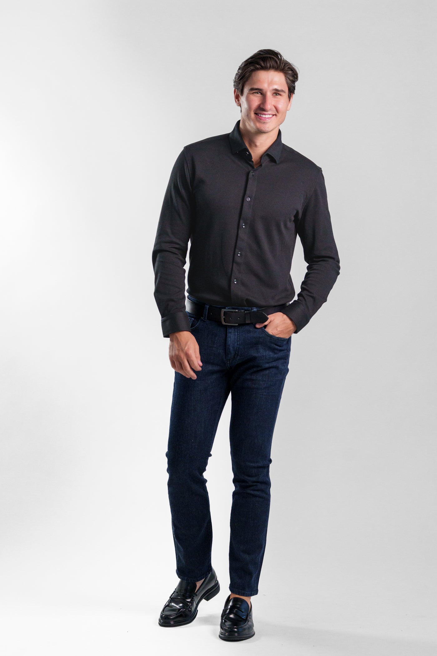 LONG SLEEVE PIQUE SHIRT