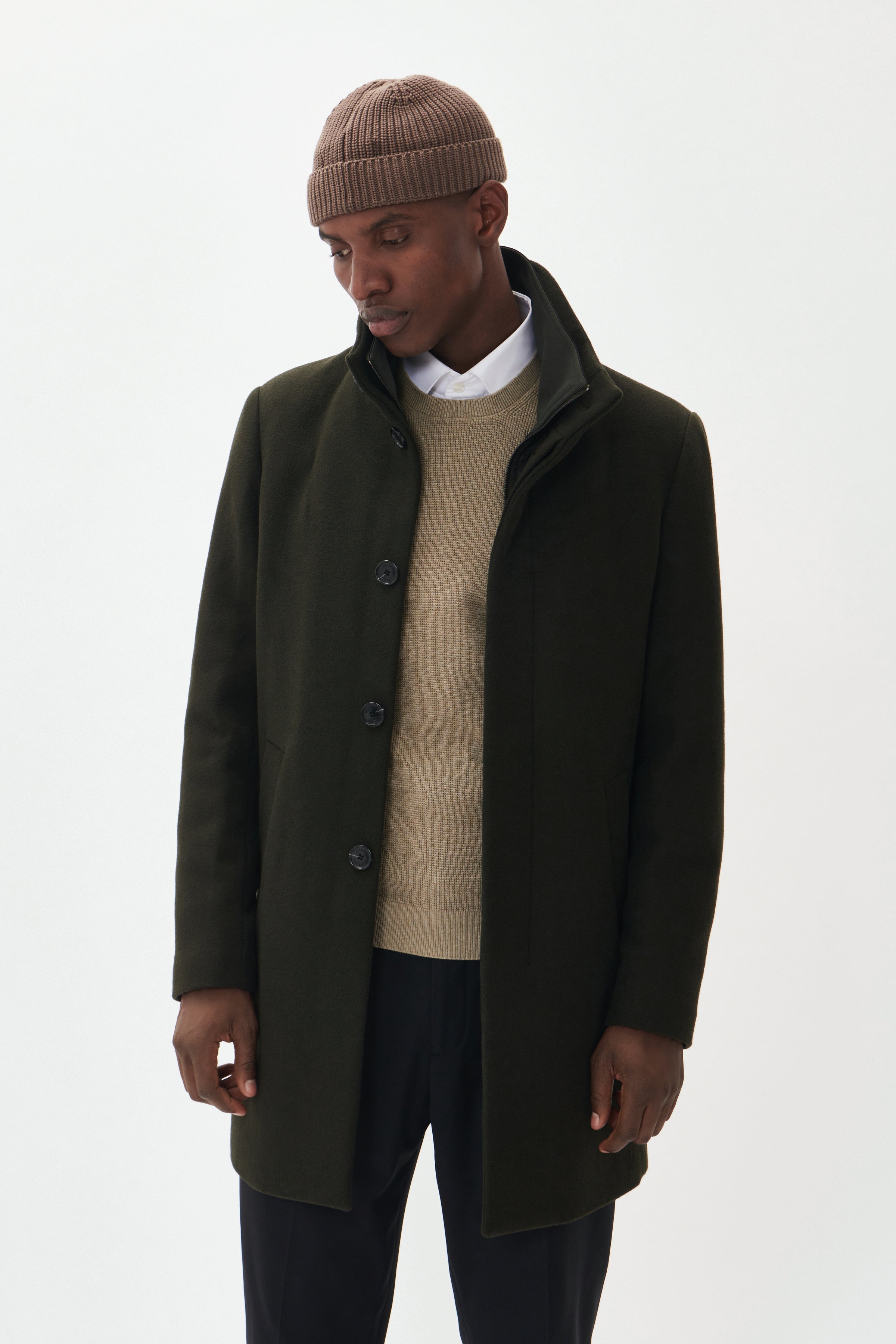 HARVEY N CLASSIC WOOL COAT