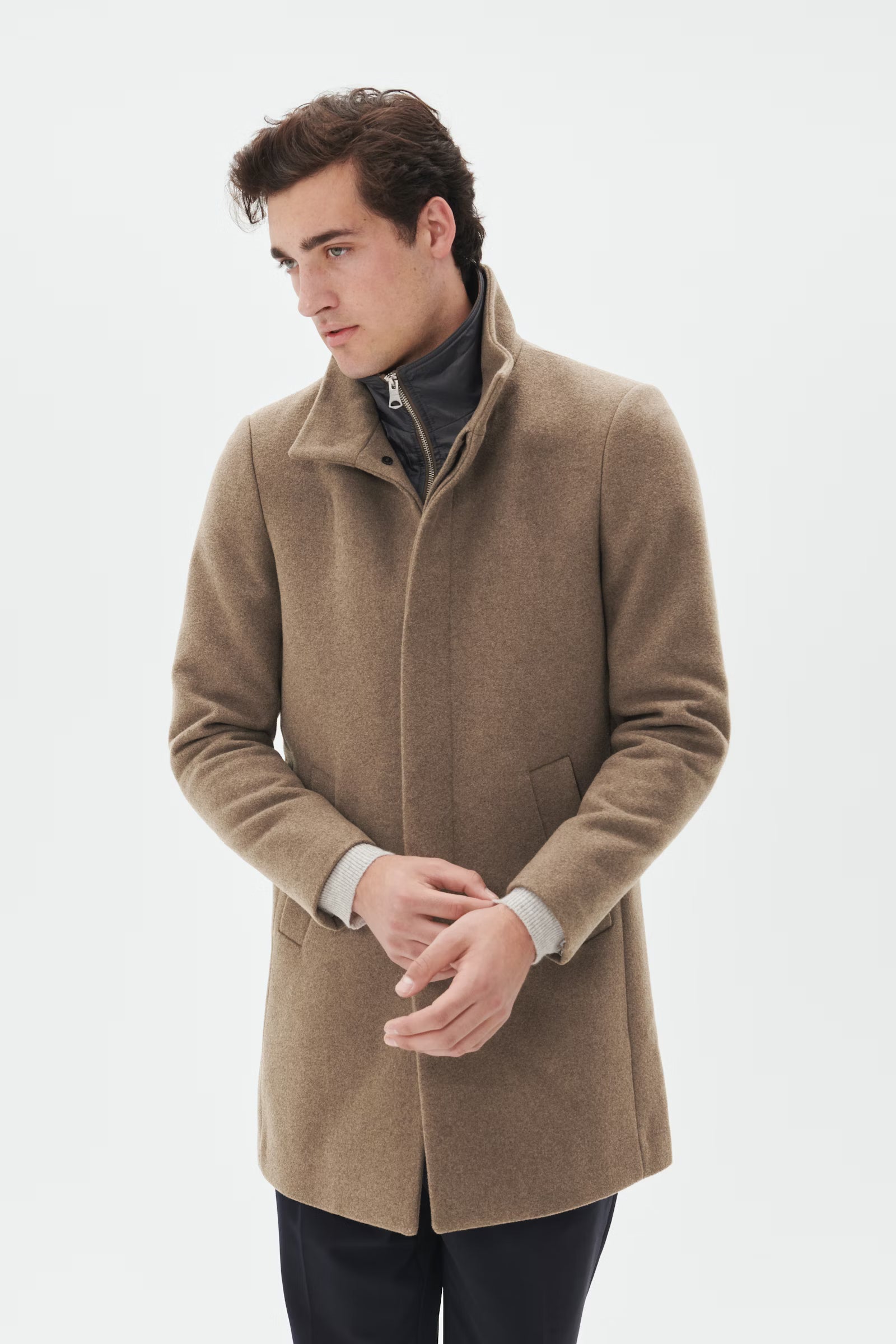 HARVEY N CLASSIC WOOL COAT