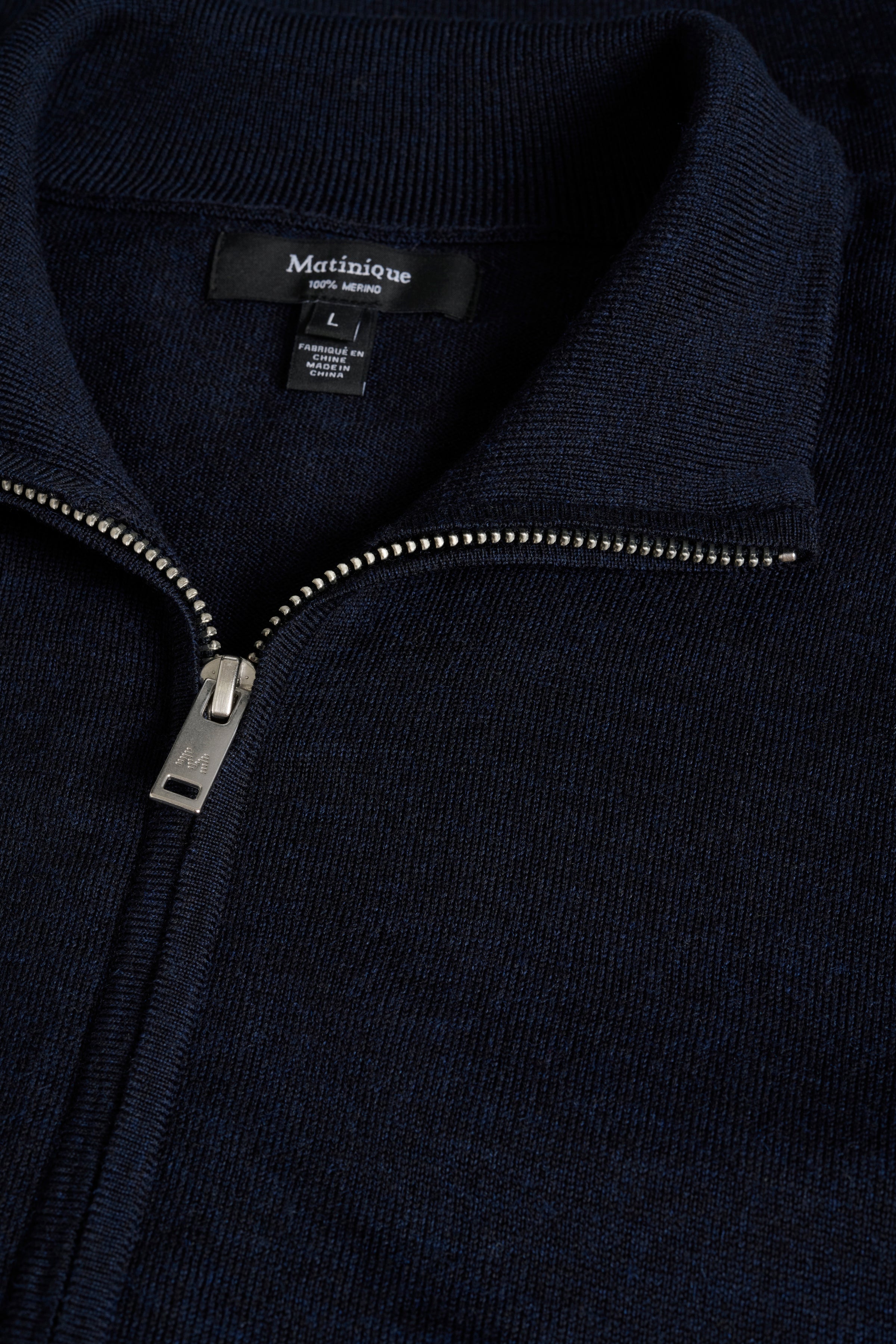 MAMASON MERINO FULL ZIP SWEATER