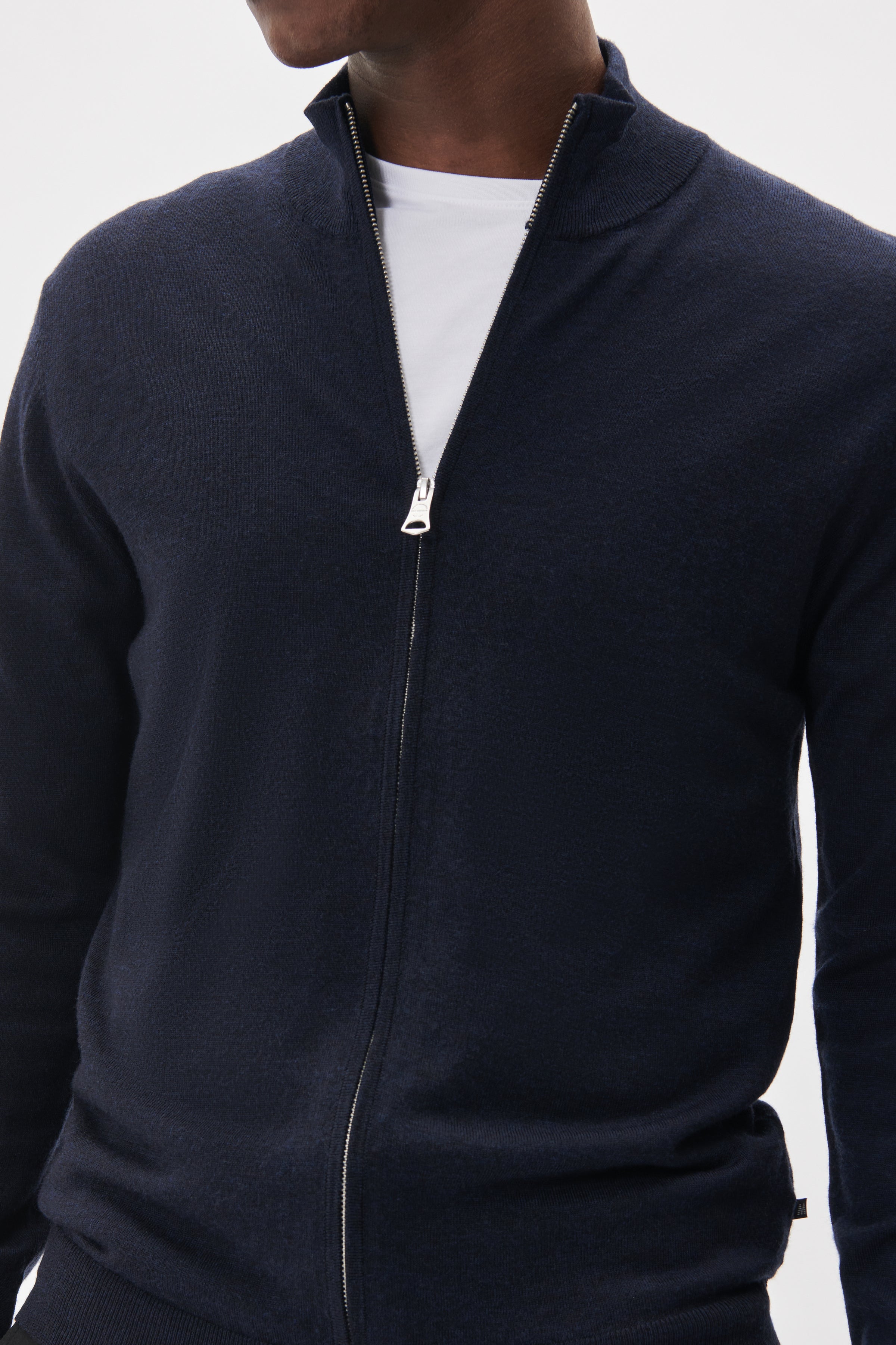 MAMASON MERINO FULL ZIP SWEATER