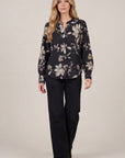 FLORAL SPLIT NECK BLOUSE