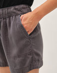 PATCH POCKET TENCEL SHORTS