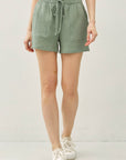 COTTON GAUZE DRAWSTRING SHORTS