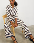 GEO PRINT BUTTON DOWN SHIRT