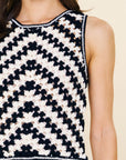 CROCHET STRIPE TANK