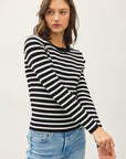 STRIPED LIGHTWEIGHT SWEATER