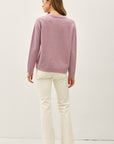 EMBROIDERED TONAL FLOWERS SWEATER
