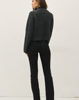ZIP FRONT CROP CARDI