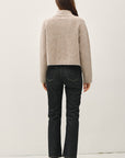 ZIP FRONT CROP CARDI