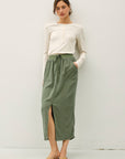 PATCH POCKET TENCEL SKIRT