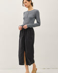 PATCH POCKET TENCEL SKIRT