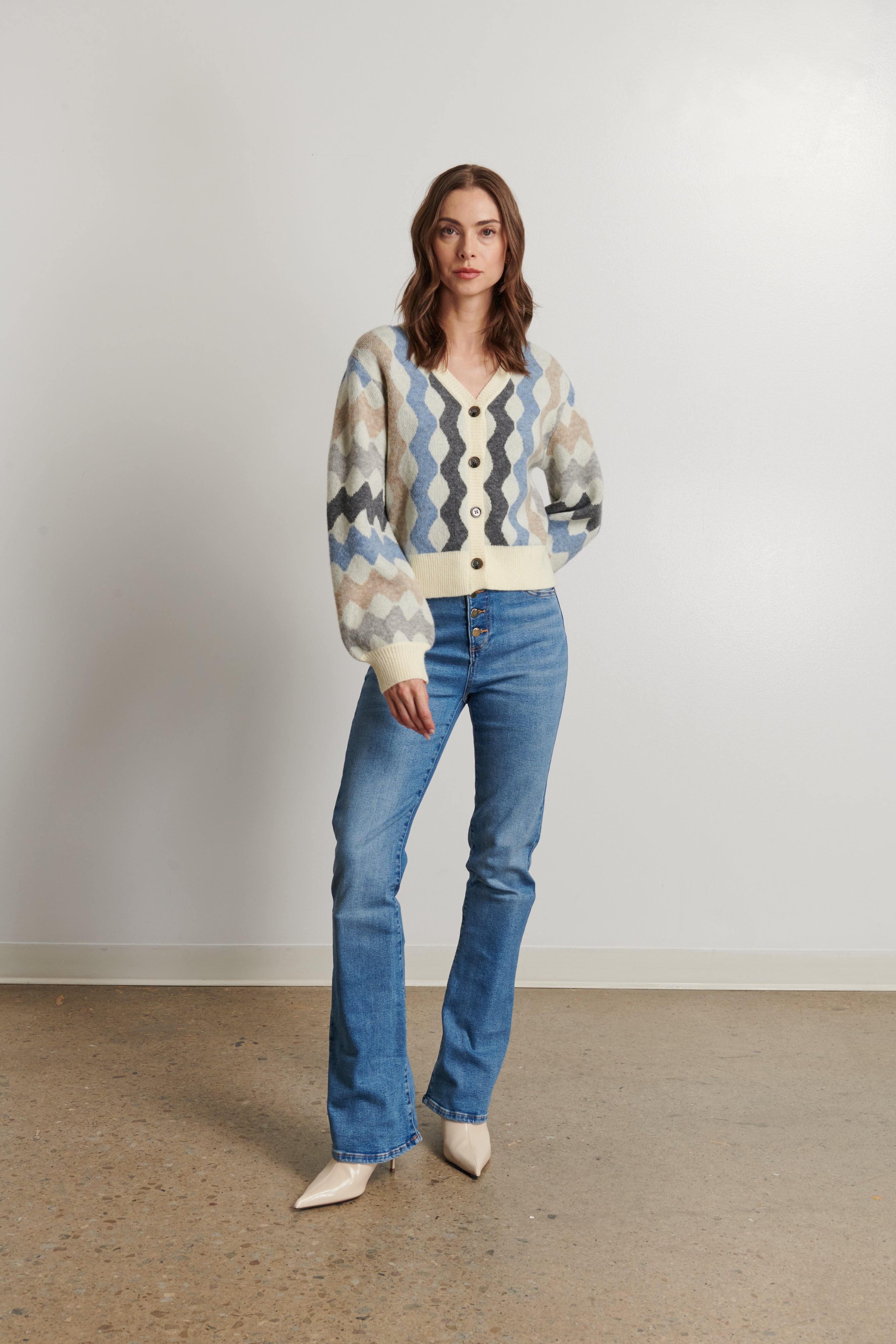 DARCIE WAVE STRIPE CARDIGAN