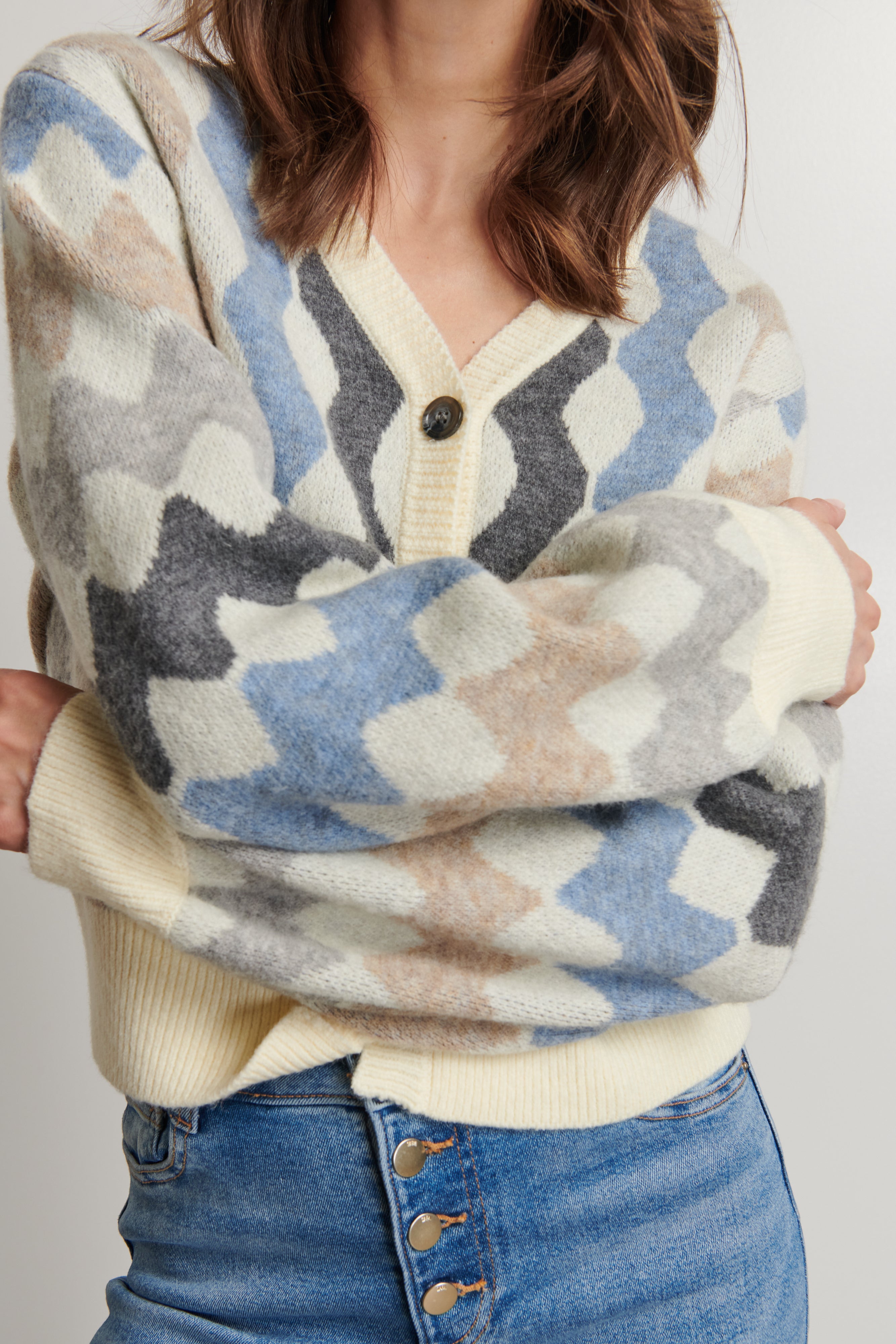 DARCIE WAVE STRIPE CARDIGAN