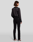 KIMMIE MID RISE STRAIGHT IN RINSE BLACK