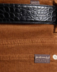 STOVEPIPE STRAIGHT IN CORDUROY COGNAC