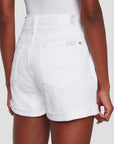 MID ROLL SHORT IN BROKEN TWILL WHITE