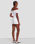 MID ROLL SHORT IN BROKEN TWILL WHITE