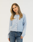 AISHA CRYSTAL BUTTON CARDIGAN