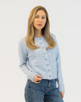 AISHA CRYSTAL BUTTON CARDIGAN