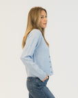 AISHA CRYSTAL BUTTON CARDIGAN