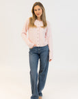 AISHA CRYSTAL BUTTON CARDIGAN