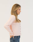 AISHA CRYSTAL BUTTON CARDIGAN