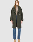 AALIYAH MID LENGTH WOOL COAT WITH SIDE ZIP