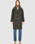AALIYAH MID LENGTH WOOL COAT WITH SIDE ZIP